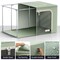 Sorbus 1 Pack Storage Bin with Metal Frame, Stackable Clothes Organizer Bag with Window & Handles, Organization for Bedding Linen & Clothing